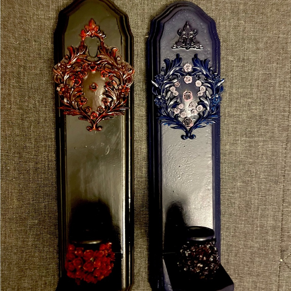 Elegant Black and Blue Wall Decor Set